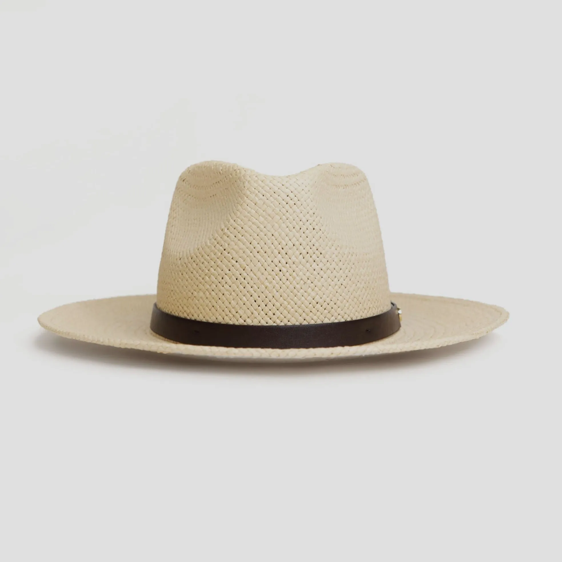 Sharp Straw Fedora Hat – Natural