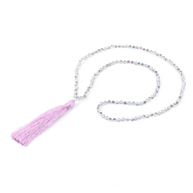 Shinus Necklace Statement Collier Maxi Jewelry Women Necklaces Tassel Bohemian Beaded Crystal Beads Handmade Pendants Trendy