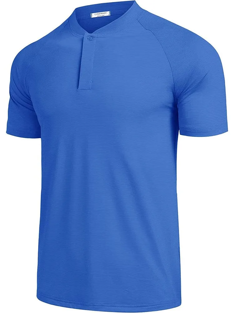 Short Sleeve Collarless Golf Polo Shirts (US Only)