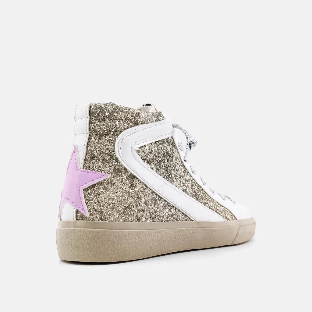 Shu Shop Pearl Glitter High Top Sneaker