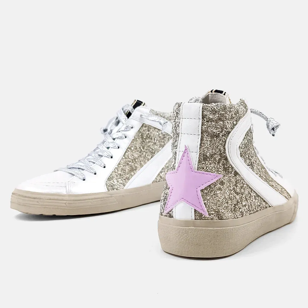 Shu Shop Pearl Glitter High Top Sneaker