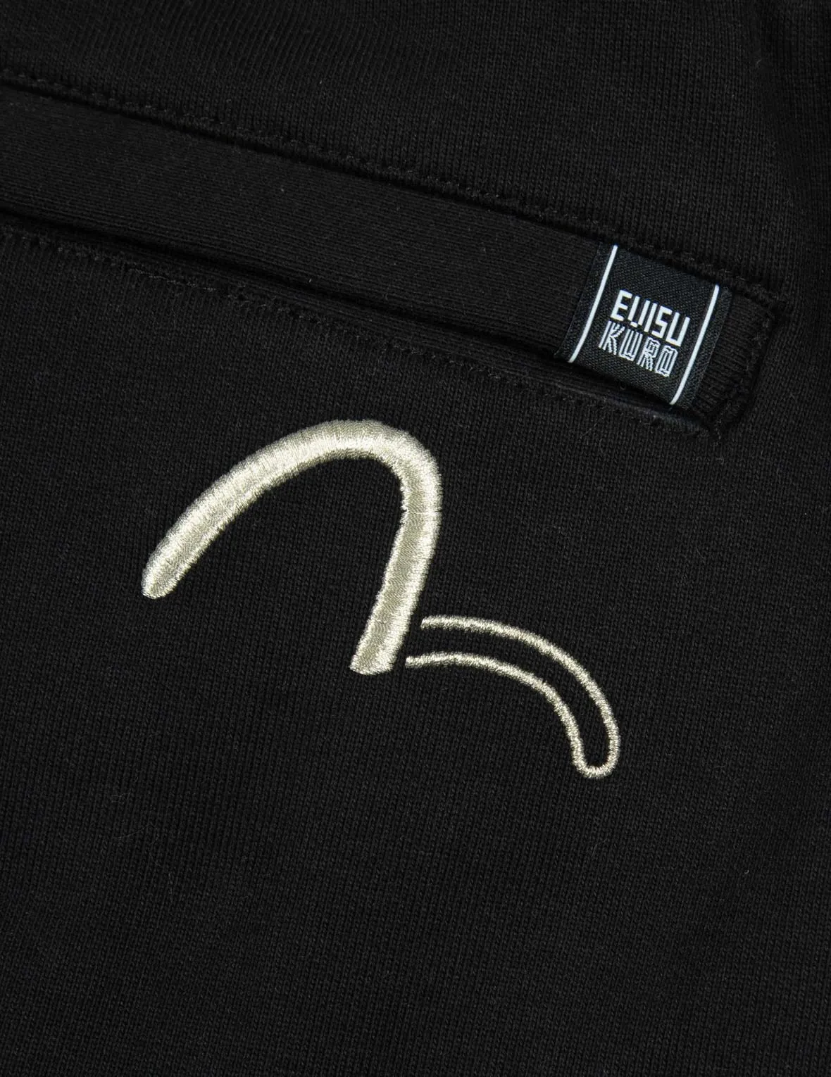 Side Zipper Allover Print and Seagull Embroidery Regular Fit Sweatpants