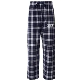 Sig Tau Navy Plaid Flannel Pants