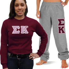 Sigma Kappa Long-Sleeve and Sweatpants, Package Deal - TWILL