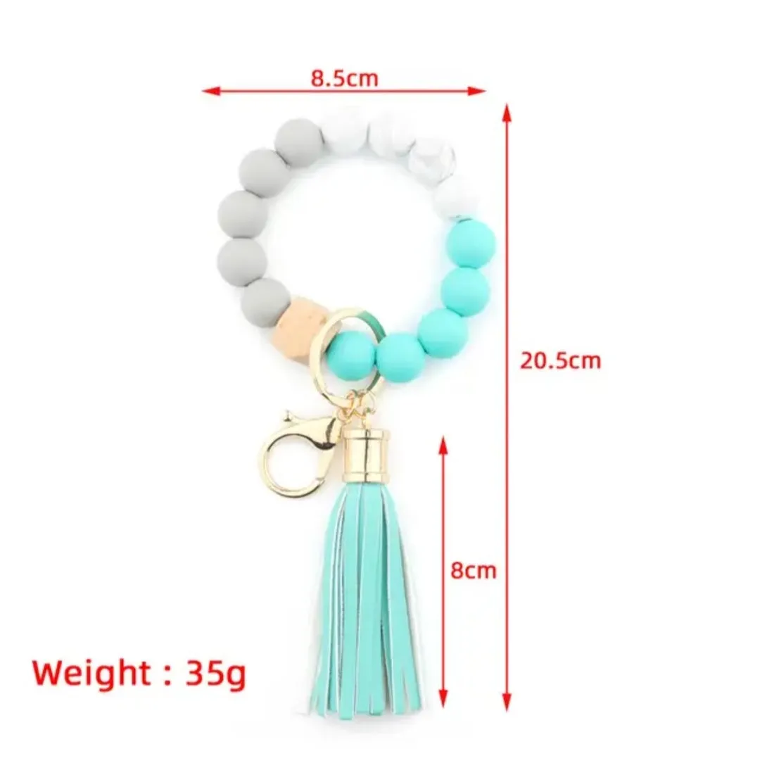 Silicone Keychain with Wristlet BangleBracelet