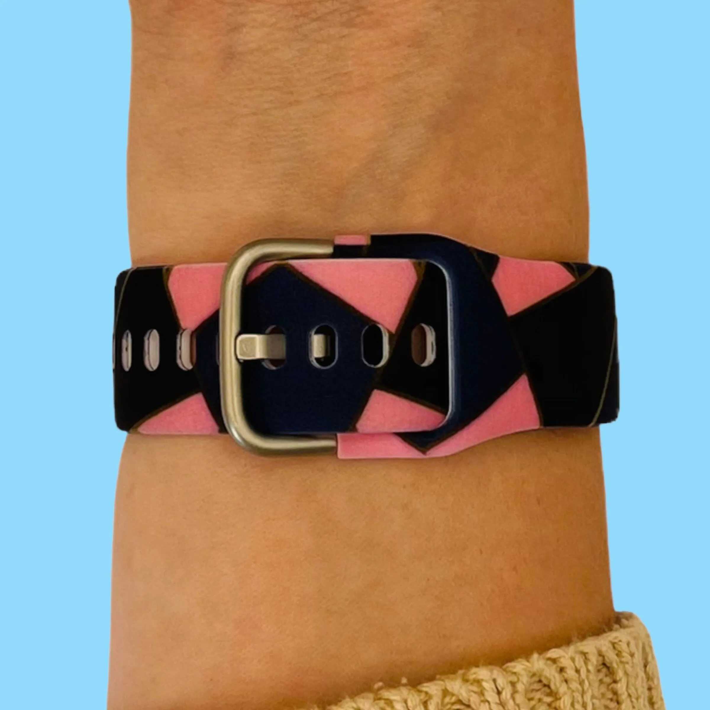 Silicone Pattern Watch Straps compatible with the Polar Pacer