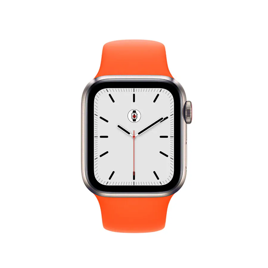 Silicone Sports Bands Compatible With Apple Watch Band for 42MM 44MM 45MM M/S-Orange