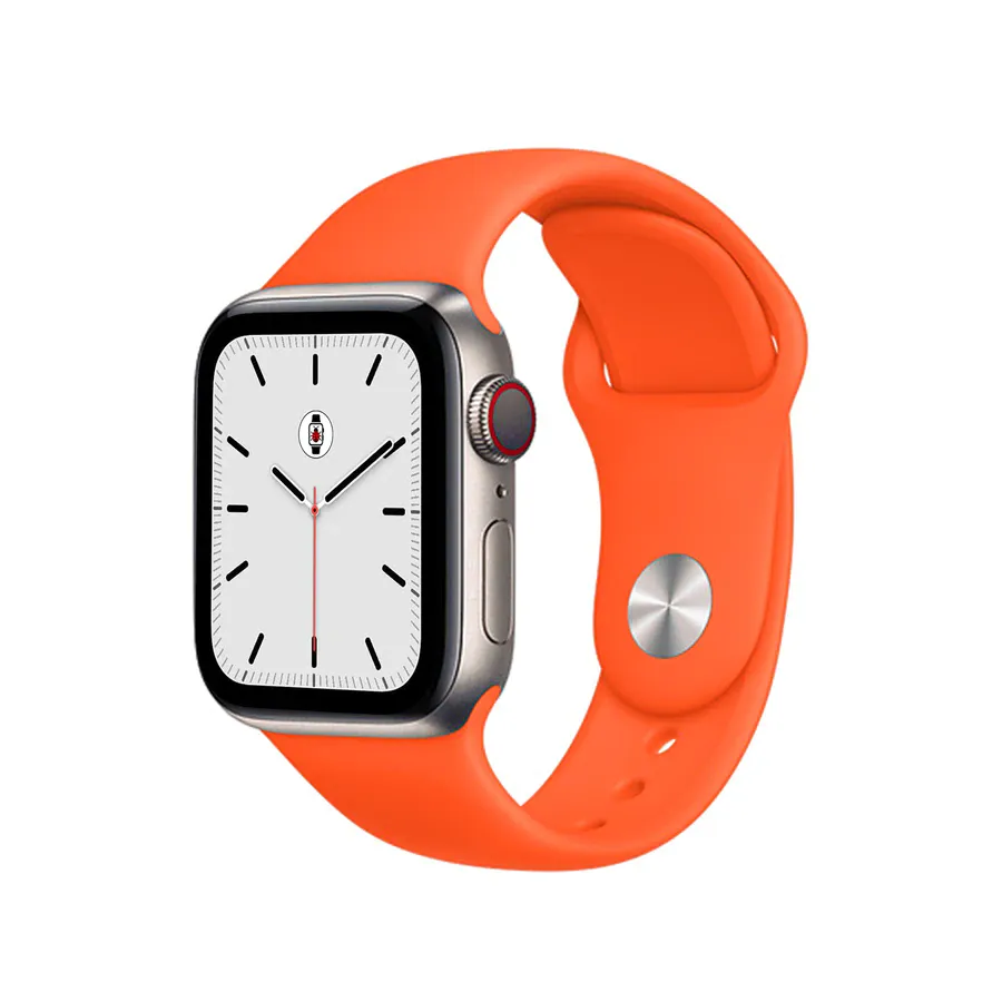 Silicone Sports Bands Compatible With Apple Watch Band for 42MM 44MM 45MM M/S-Orange