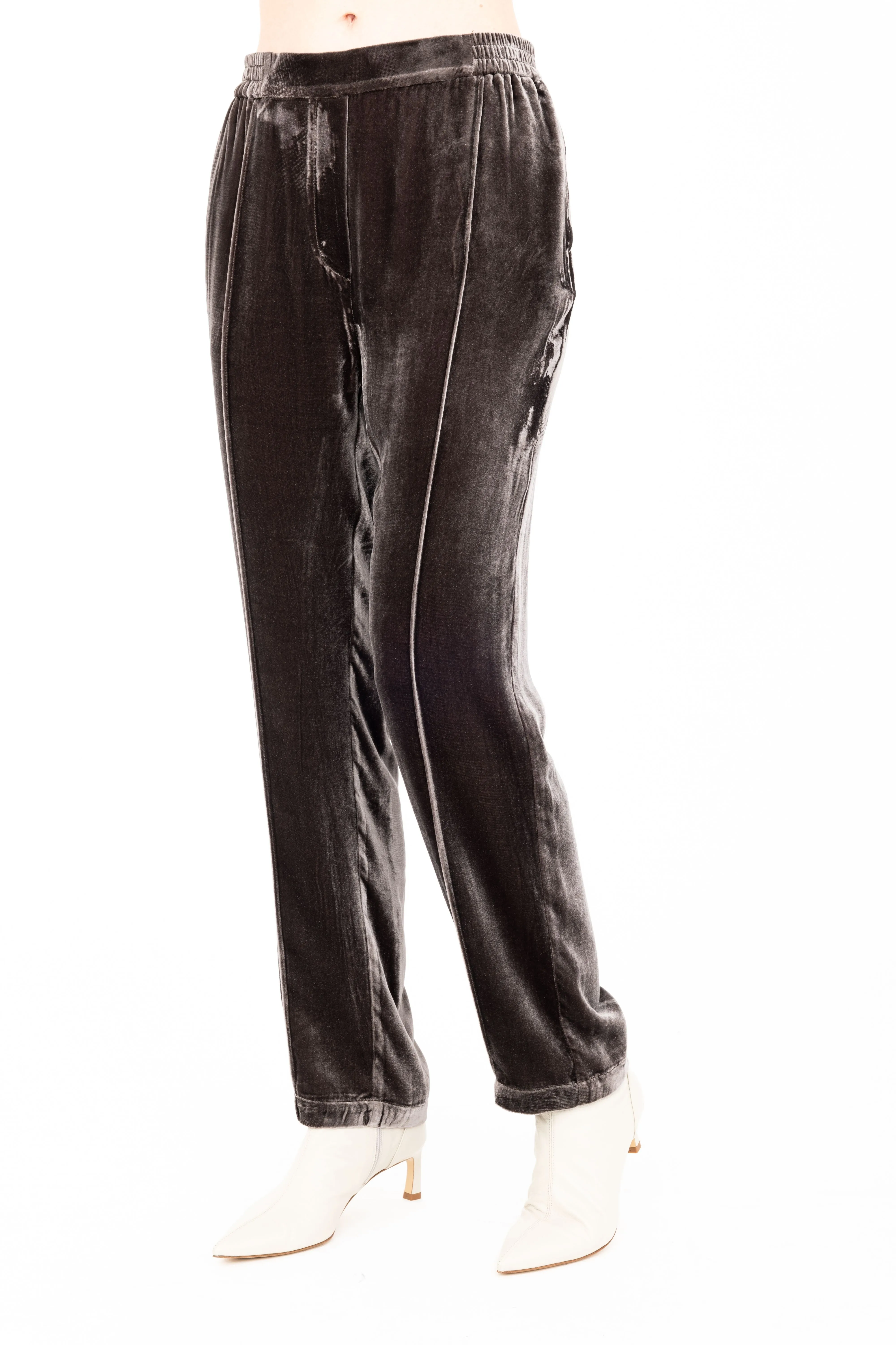 Silk Velvet Pant with Faux Fly - ATTICUS H24