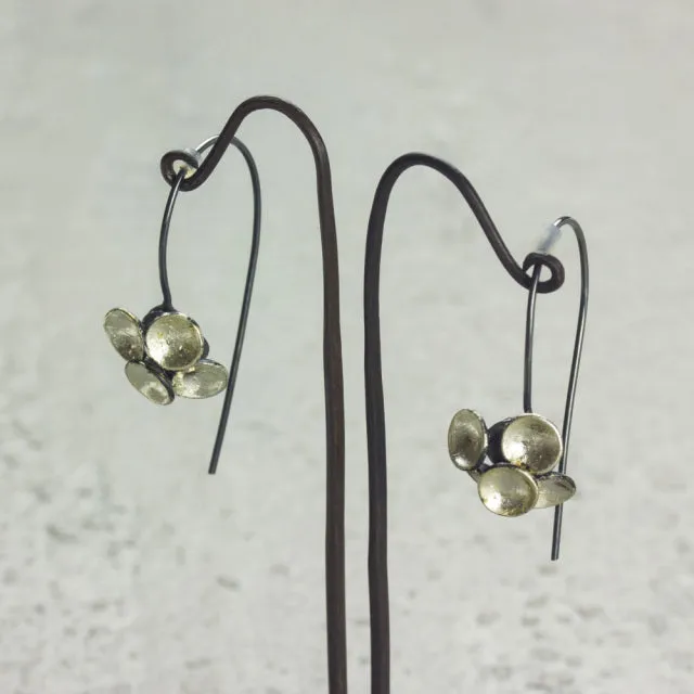 Silver Cluster Earrings