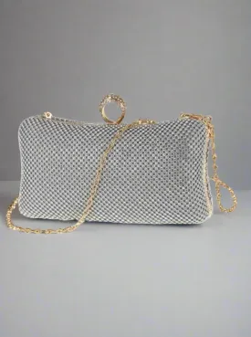 Silver Diamante Clutch bag 1127142