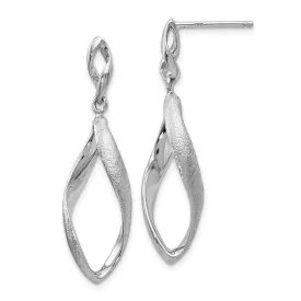 Silver Radiant Textured Post Dangle Earrings