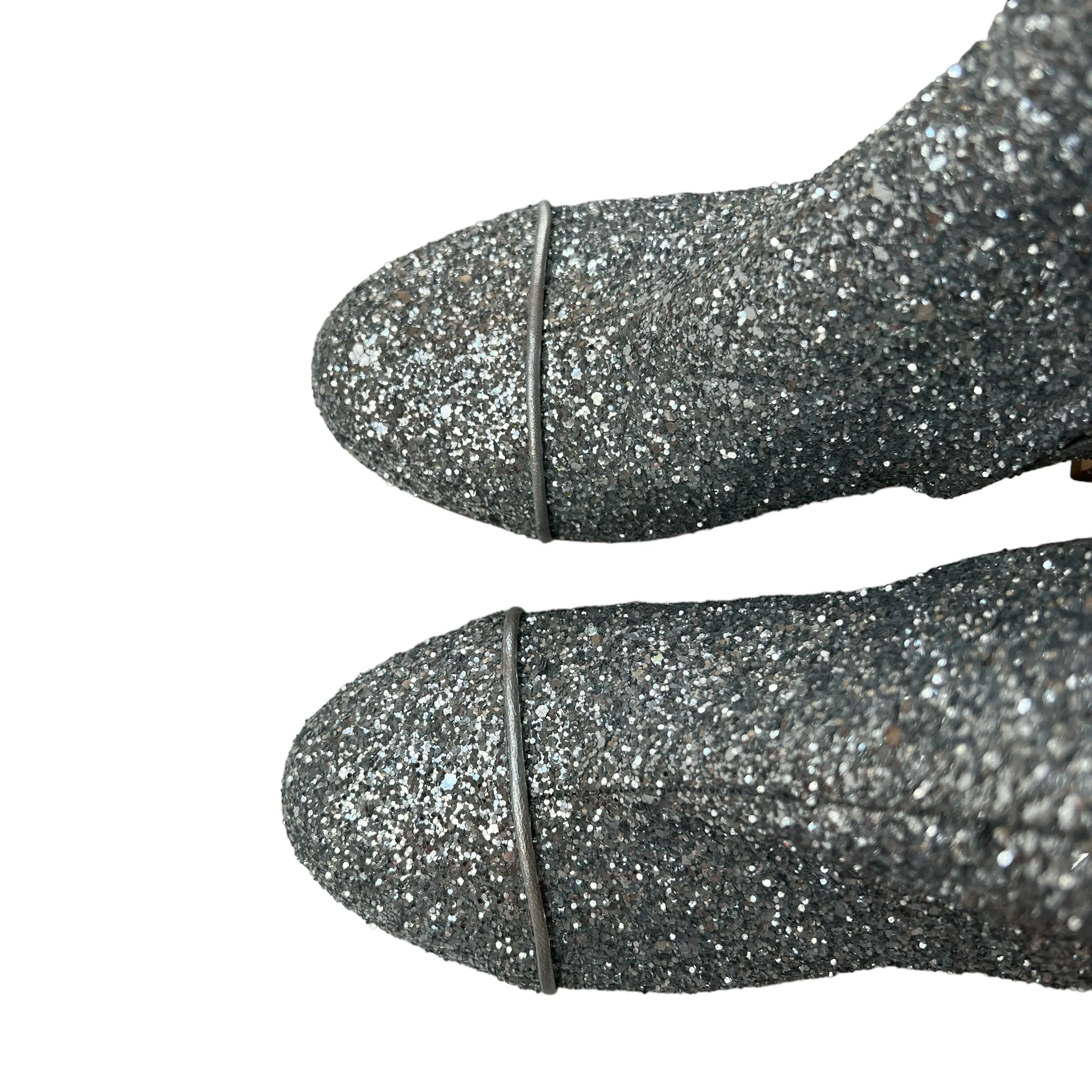 Silver Sparkly Boots - 8