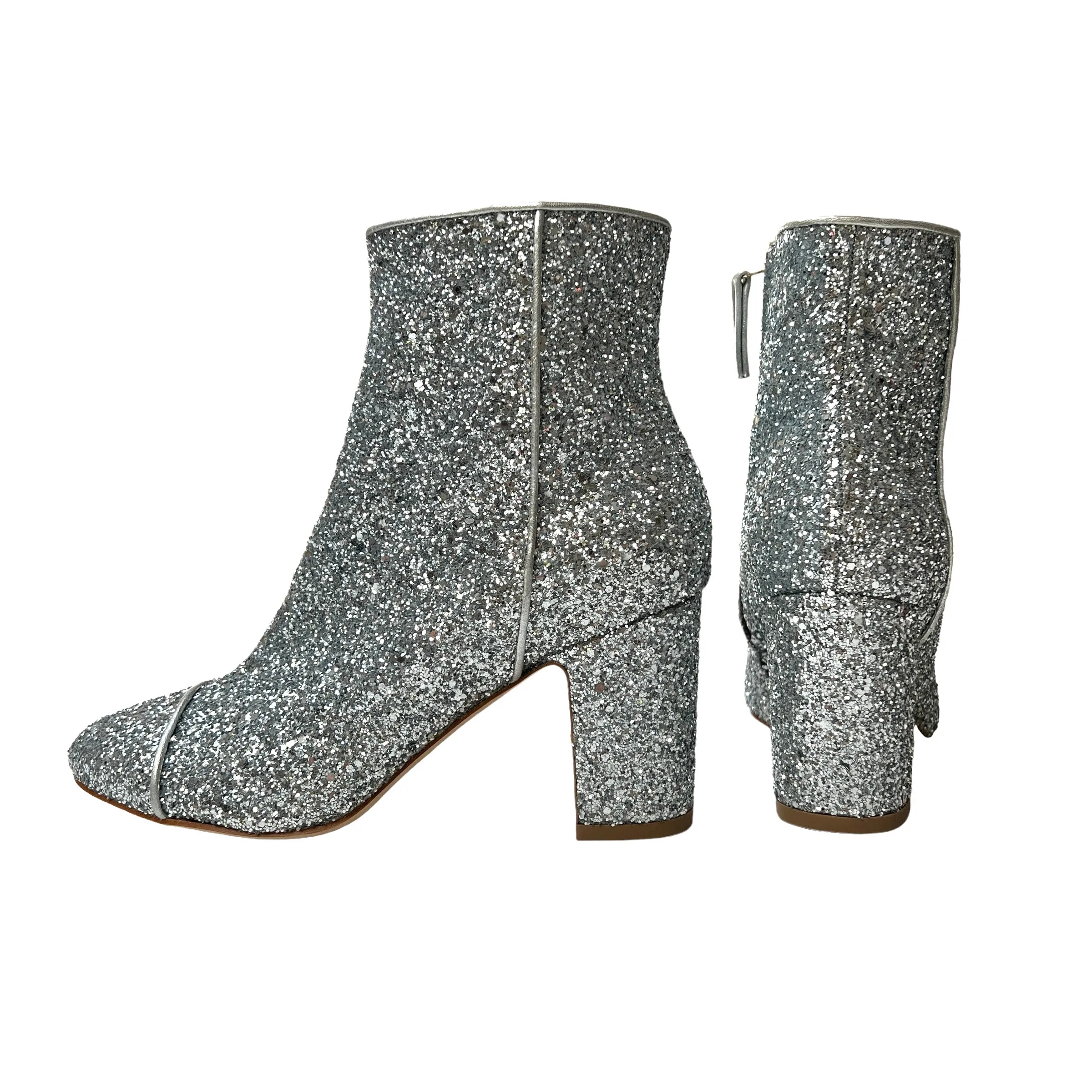 Silver Sparkly Boots - 8