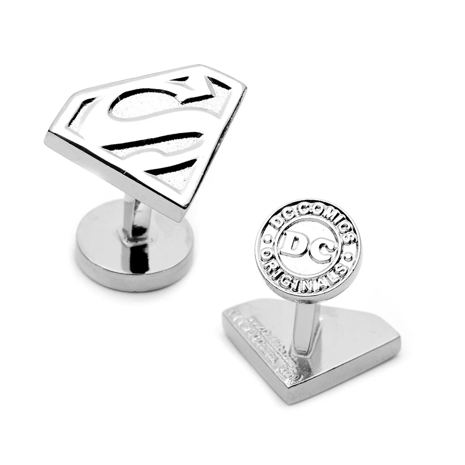 Silver Superman Shield Cufflinks