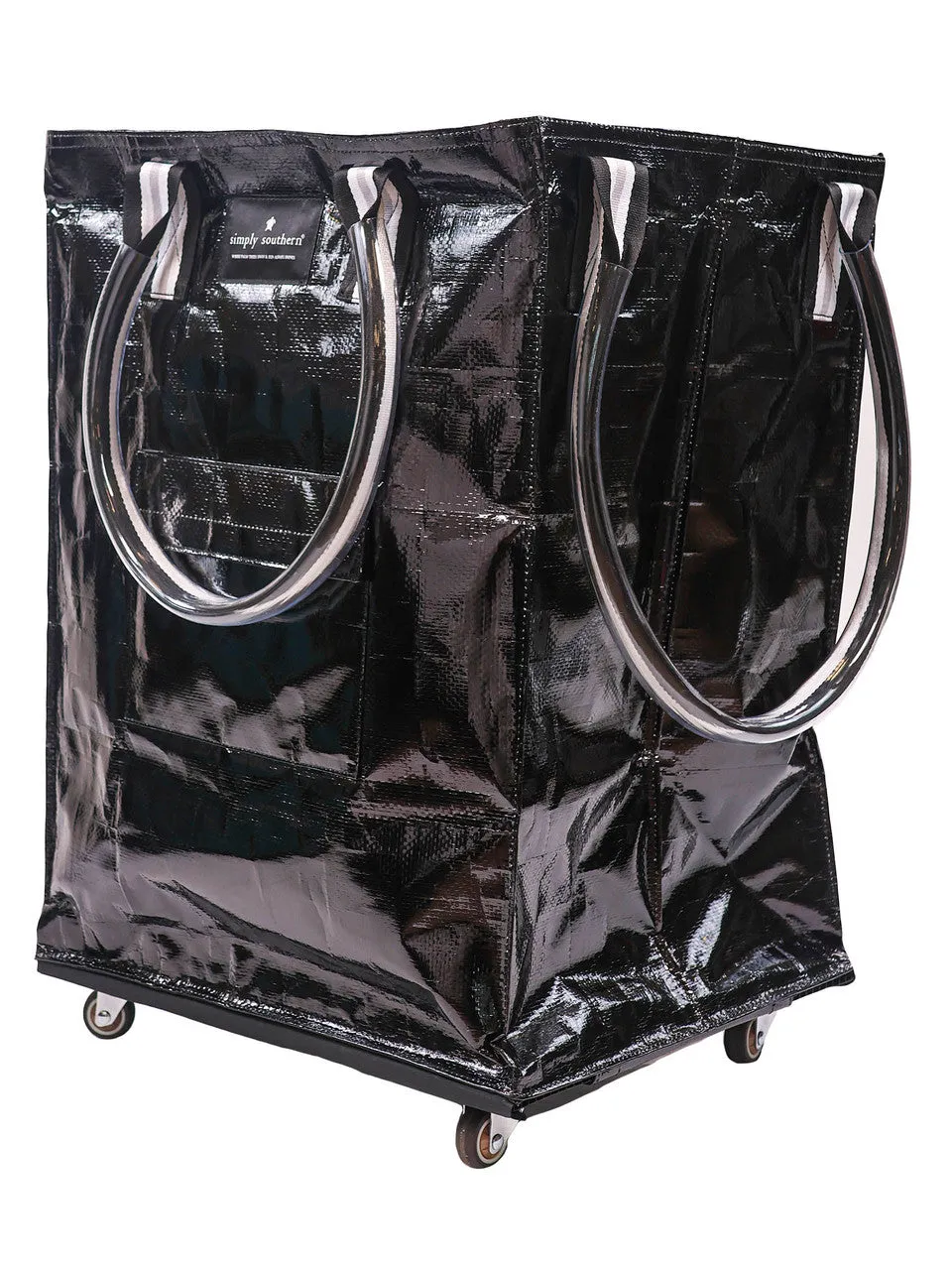 Simply Southern Black Metallic Rolling Tote