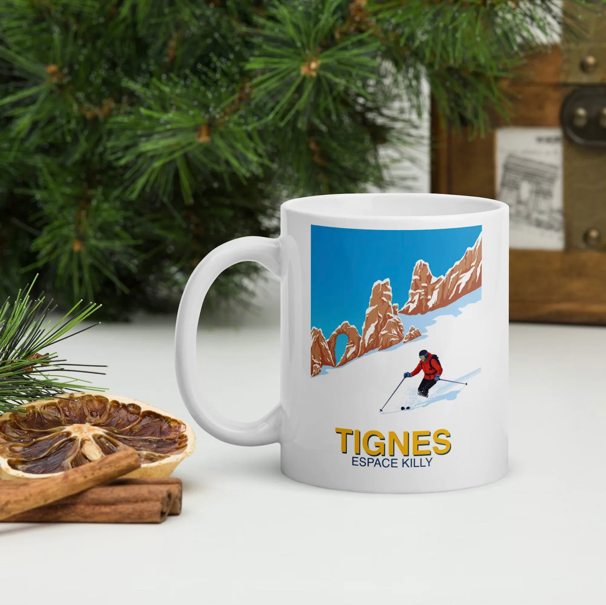 Ski and Snowboard Coffee Mugs, Ski Gift