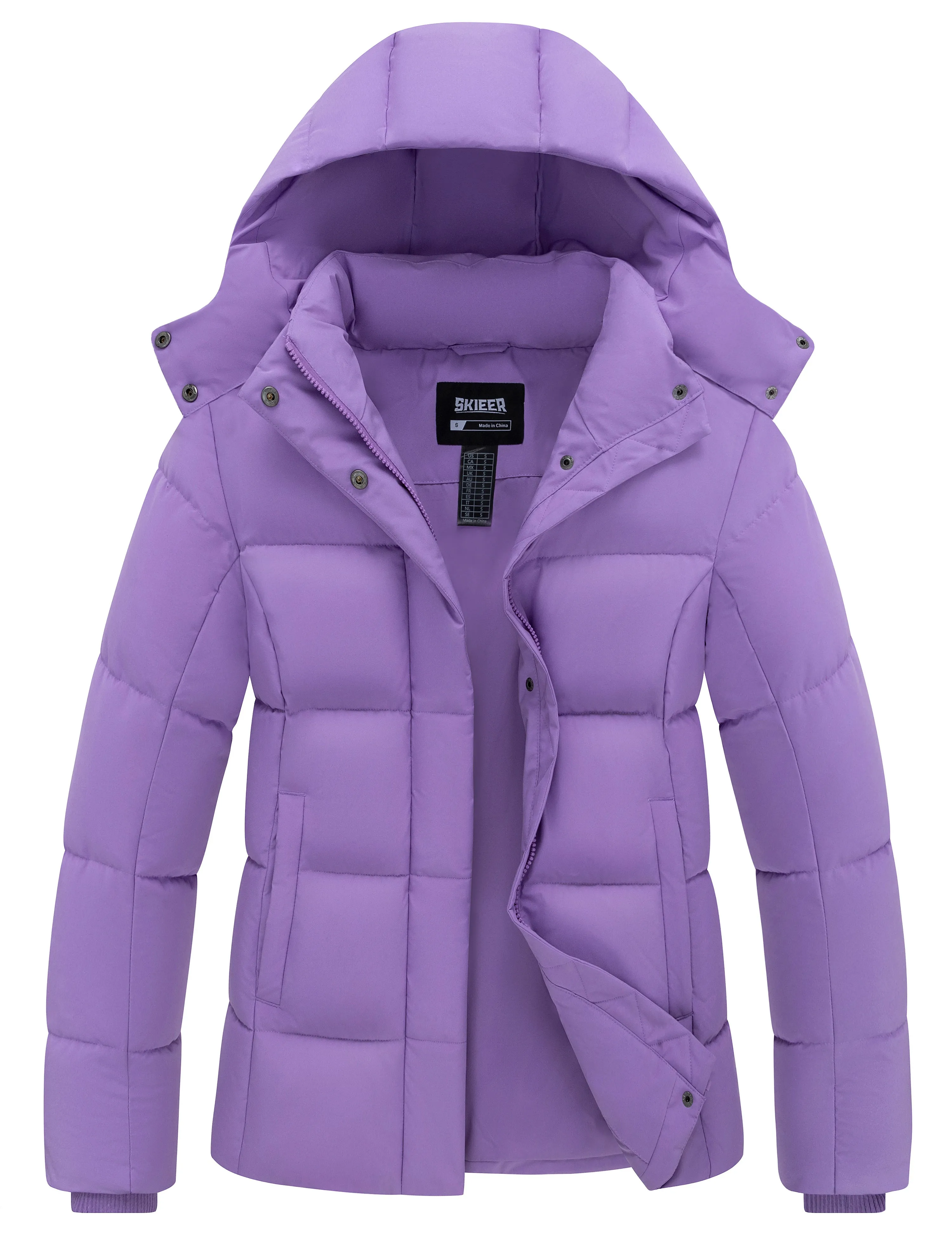 Skieer Women's Quilted Winter Coat Waterproof Ski Puffer Jacket