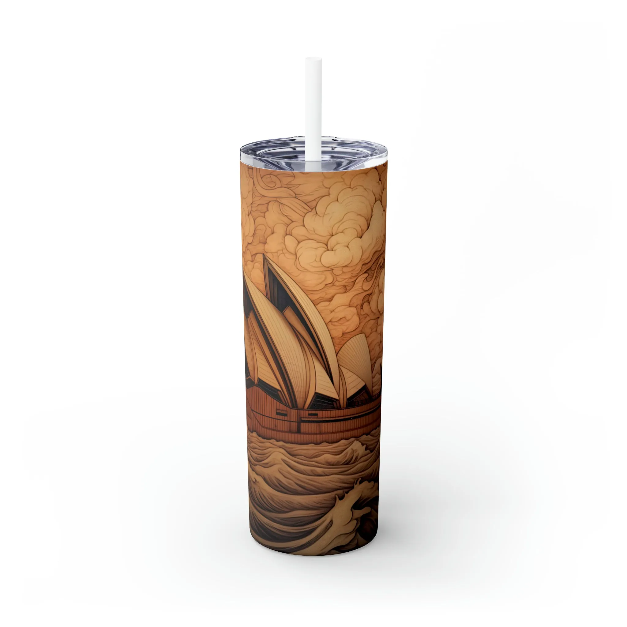 Skinny Tumbler with Straw, 20oz, Opera House, Sydney