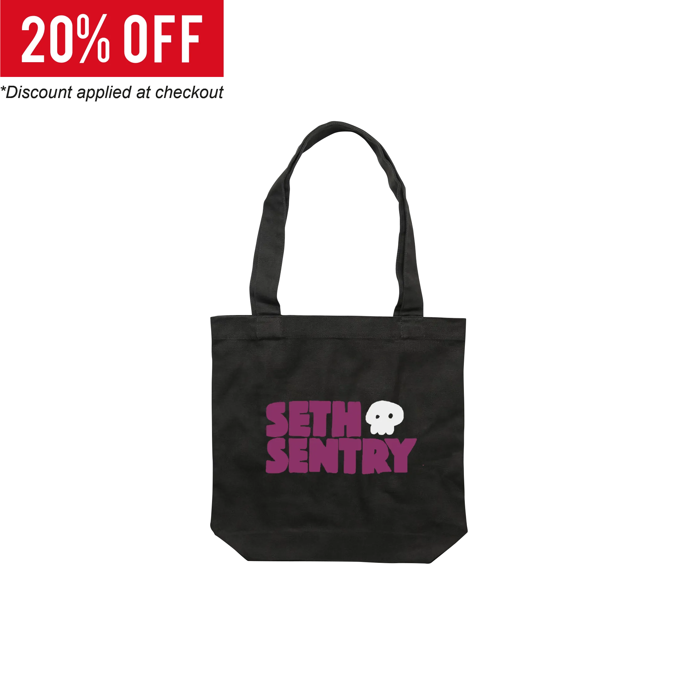 Skull Logo / Black Tote