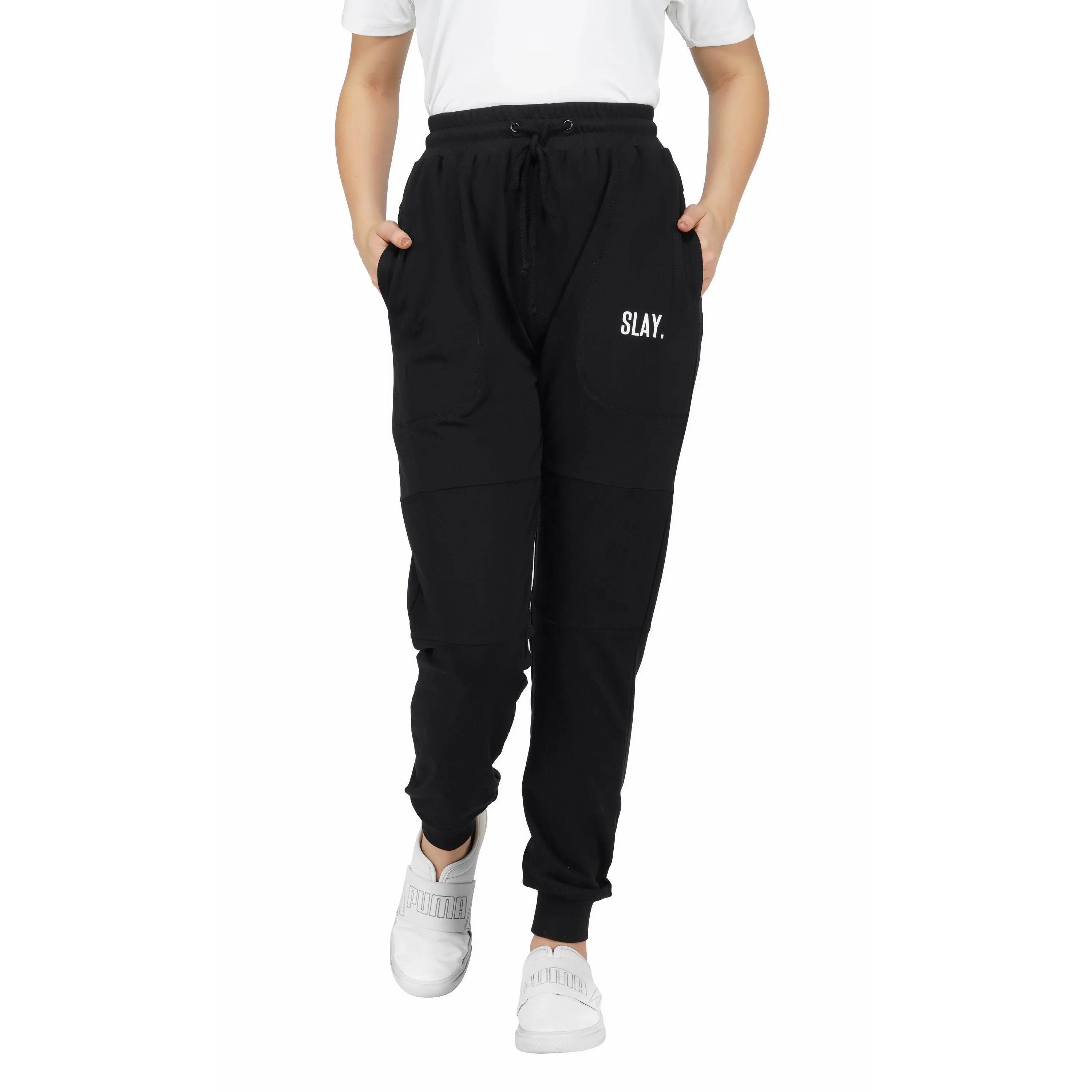 SLAY. Women's Classic Black Jogger Pants