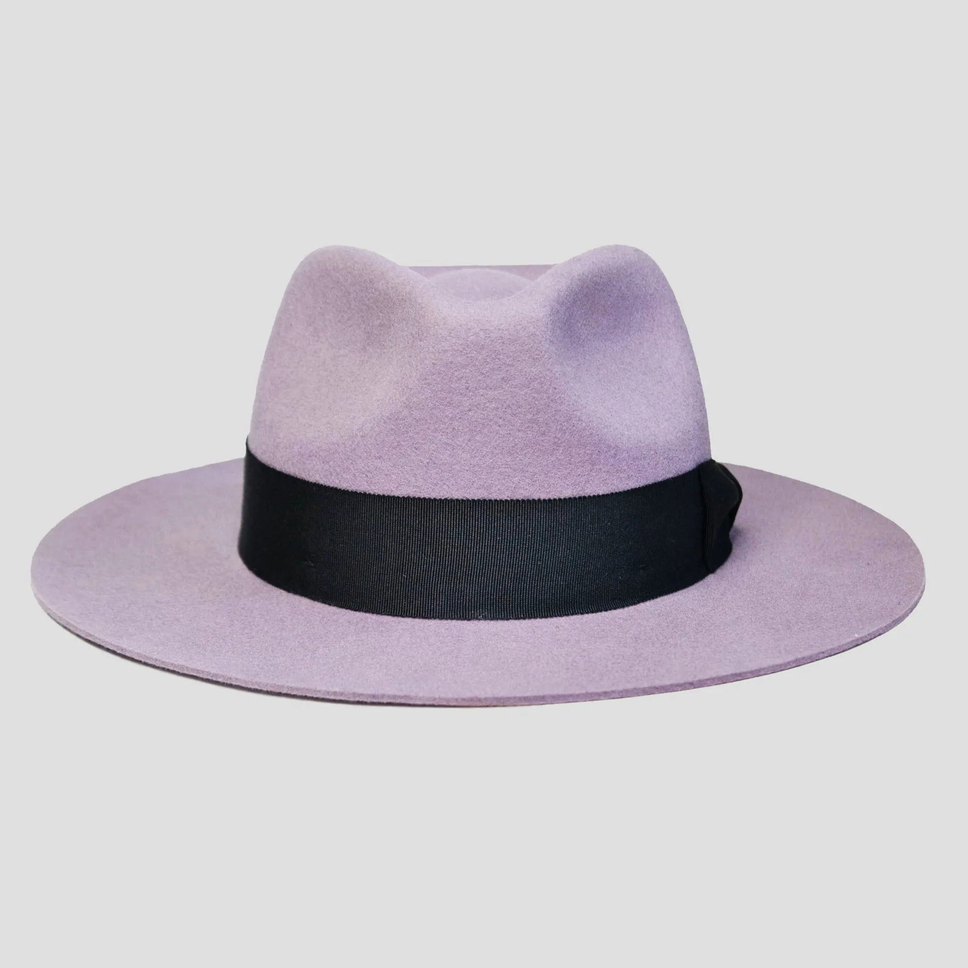 Sleek Fedora Hat-Lavender   Black