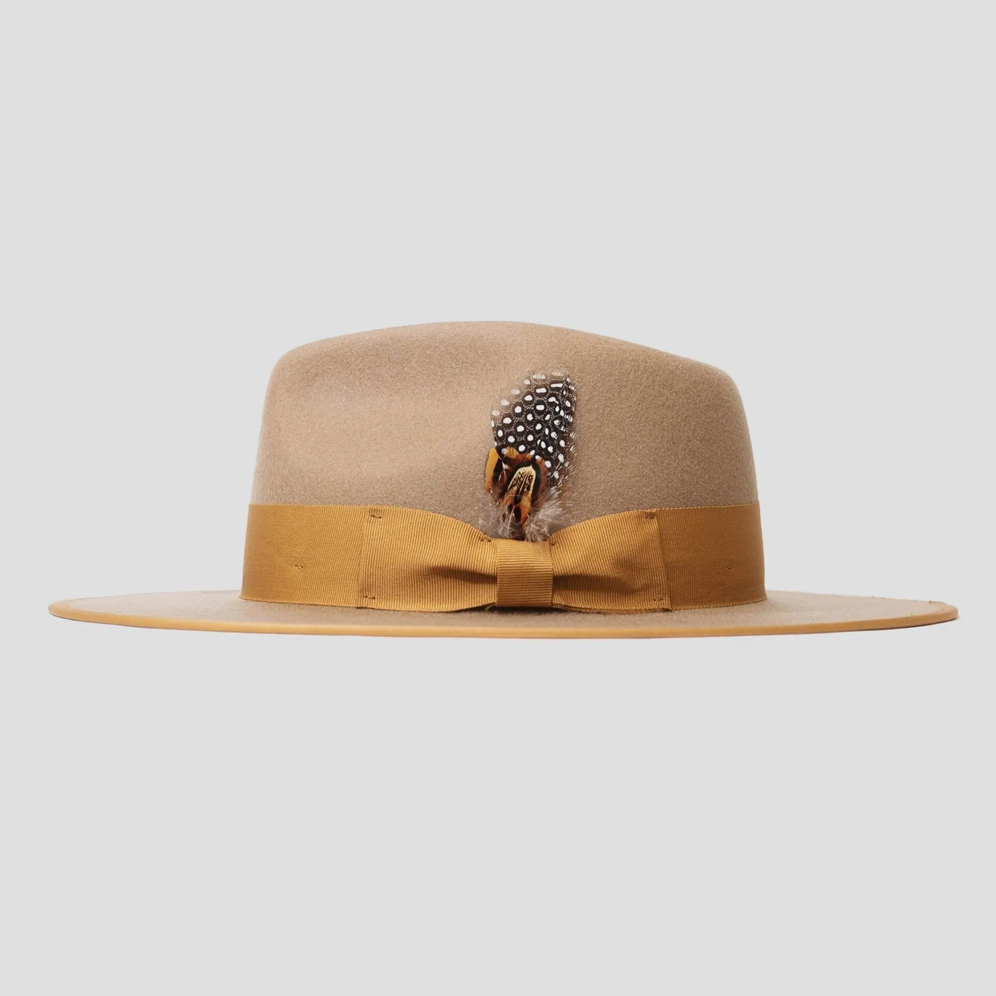 Sleek Fedora Hat-Lavender   Black