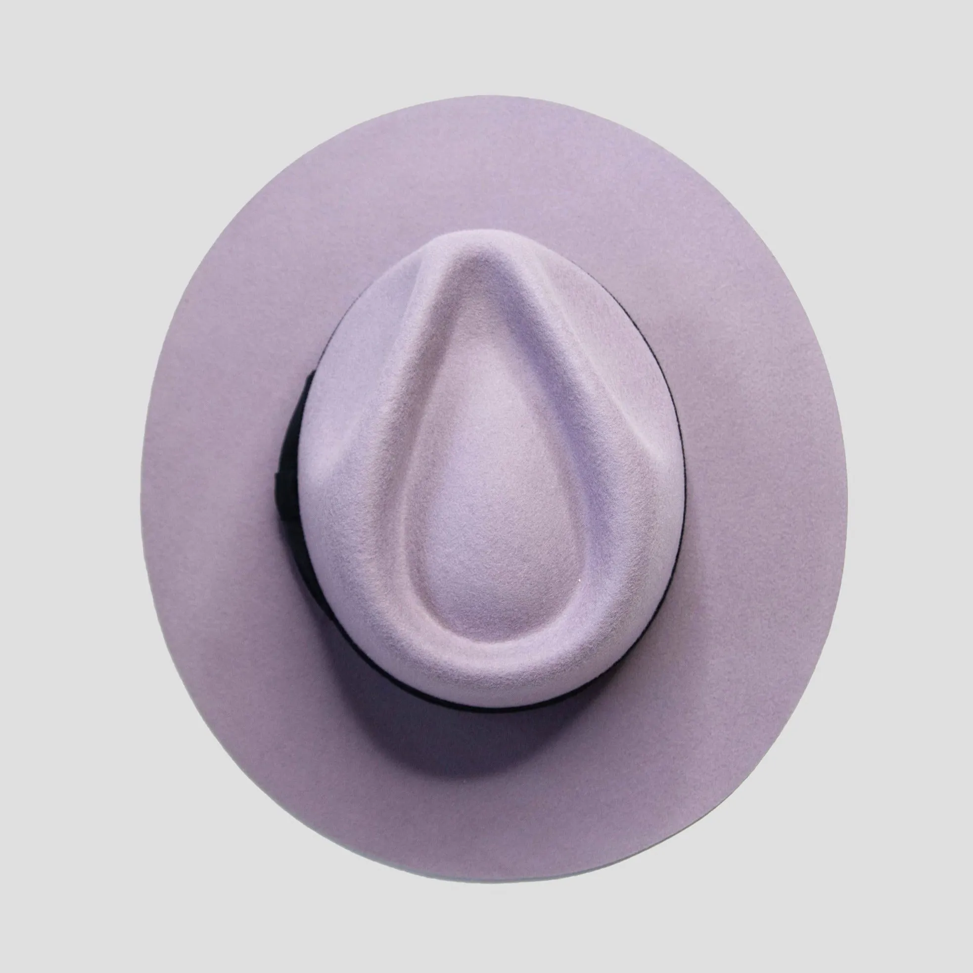 Sleek Fedora Hat-Lavender   Black