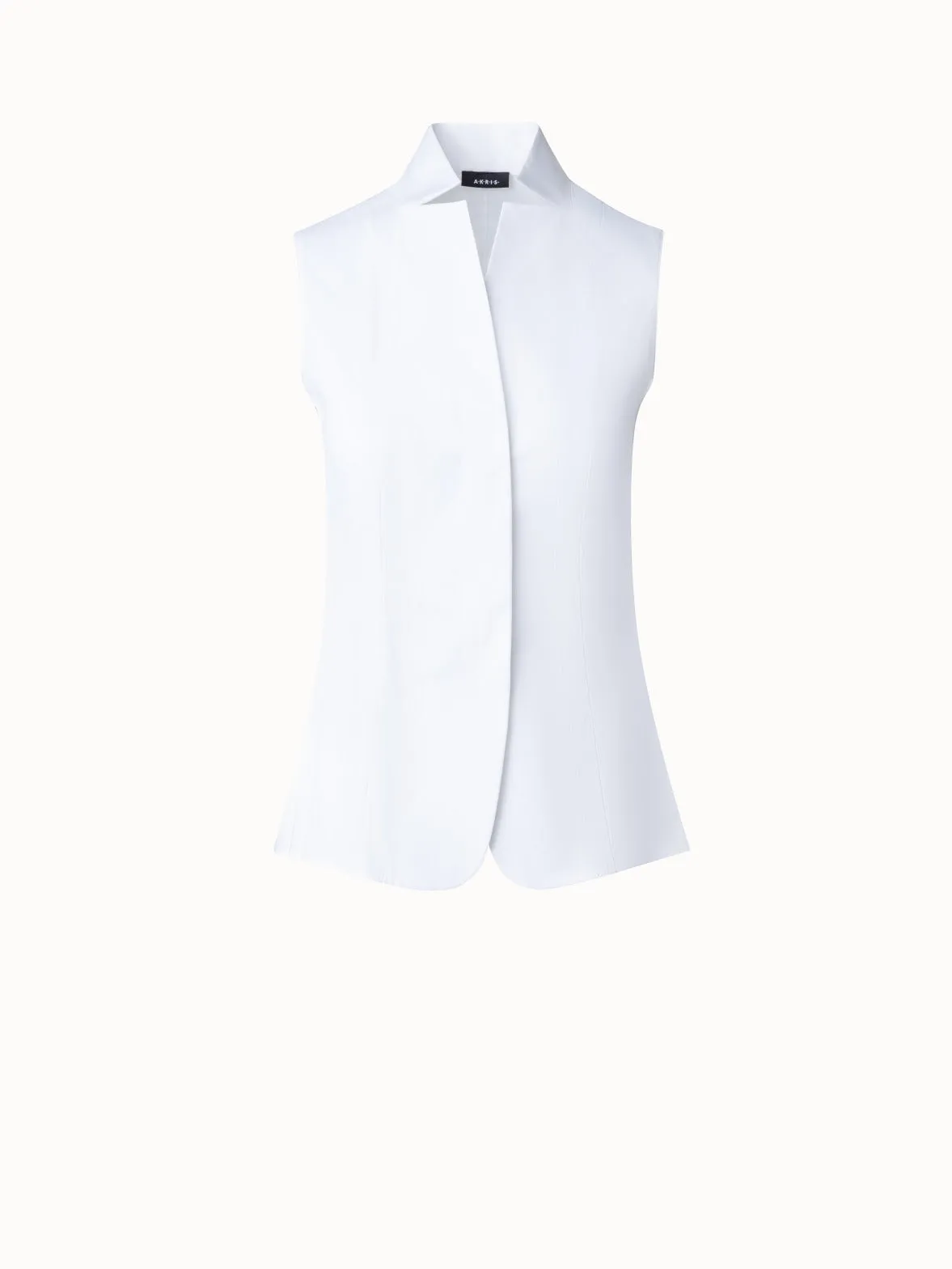 Sleeveless Cotton Stretch Blouse