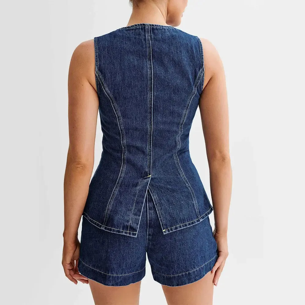 Sleeveless Denim Jacket