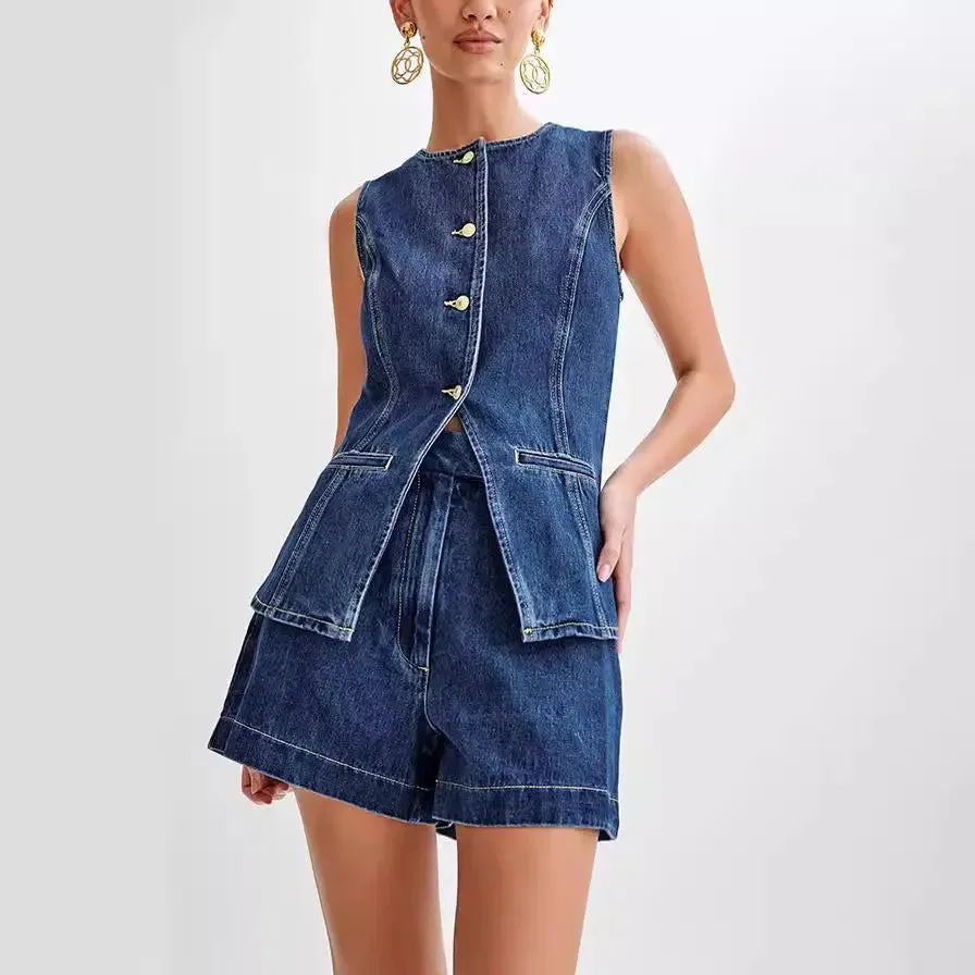 Sleeveless Denim Jacket