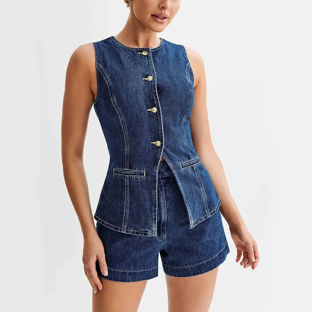 Sleeveless Denim Jacket