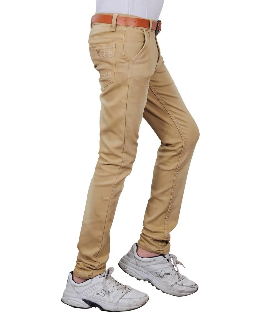 Slim Fit Beige Colour Jeans