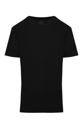 Slim Fit Black Cotton Crew Neck T-Shirt