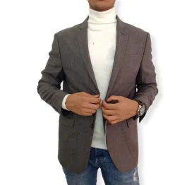 [slim-fit] Blazer - Zara - Brown with Patch on elbow