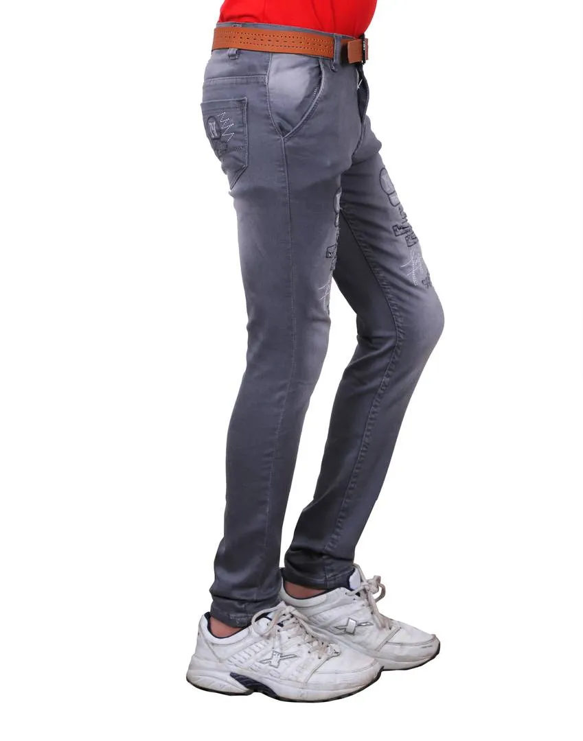 Slim Fit Light Grey Colour Jeans