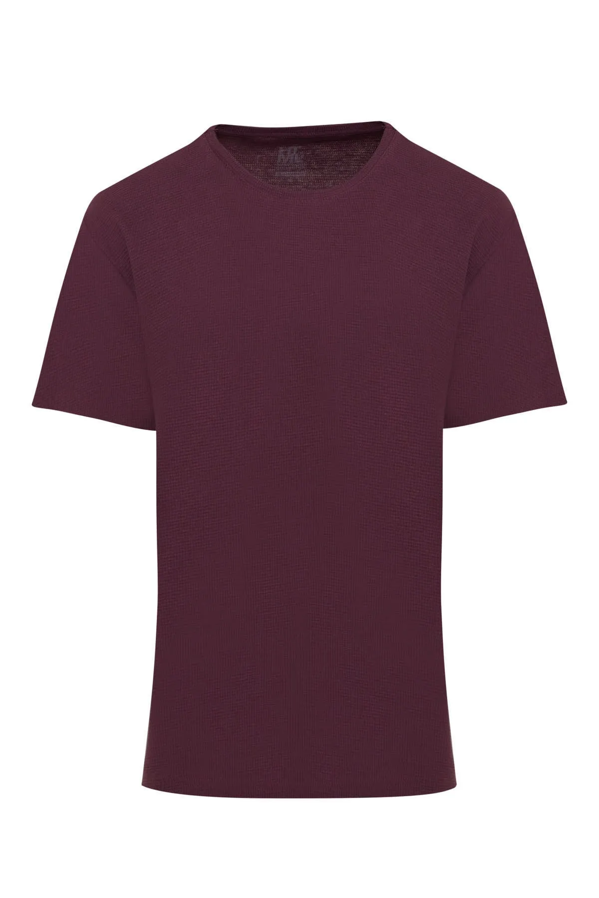 Slim Fit Plum Cotton Crew Neck T-Shirt