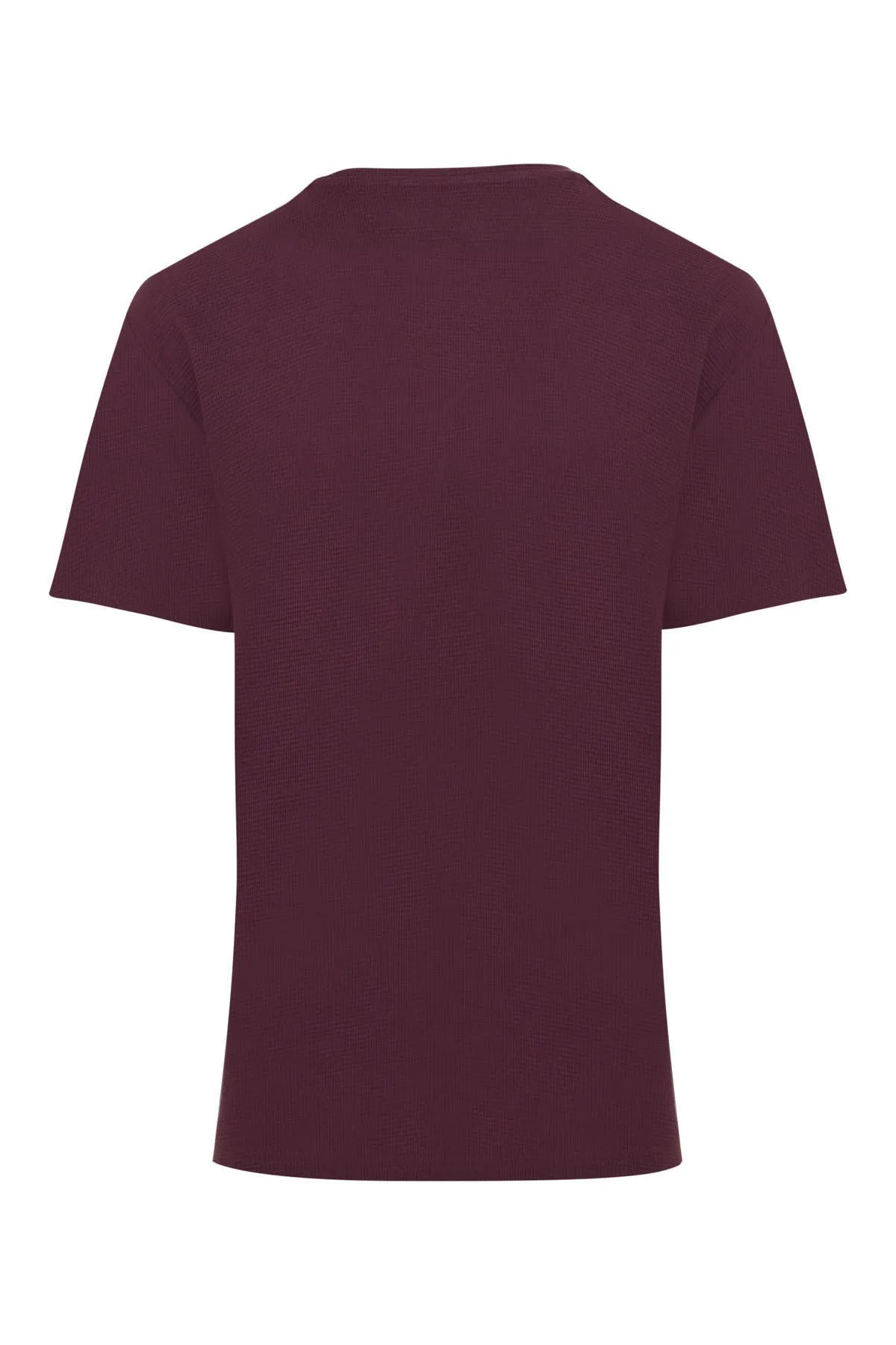 Slim Fit Plum Cotton Crew Neck T-Shirt