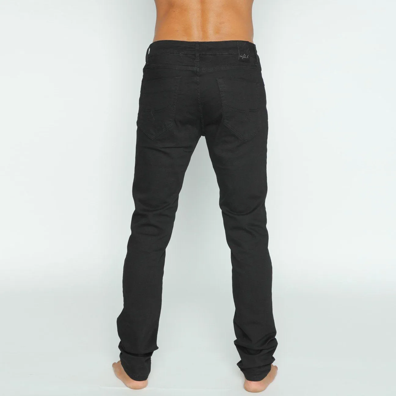 Slim Fit Stretch Black Denim Jeans #EIG-36