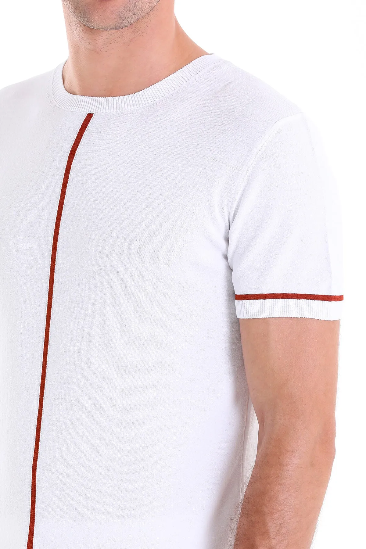 Slim Fit White Crew Neck T-Shirt