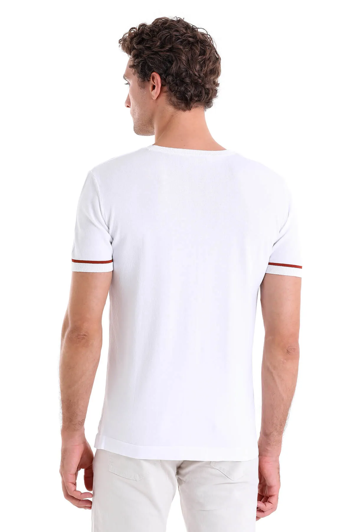 Slim Fit White Crew Neck T-Shirt