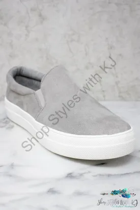 Slip Into Style Slip On Sneakers - Grey