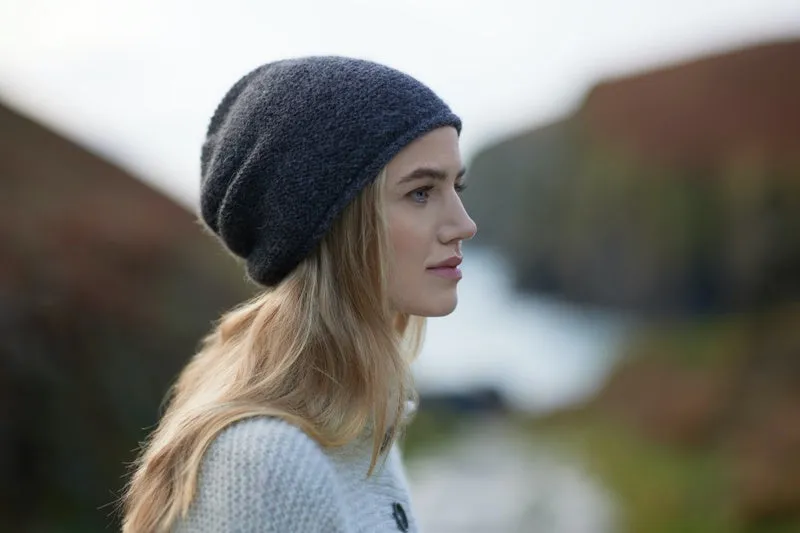 Slouchy Beanie - Forget Me Not - Fisherman Out of Ireland