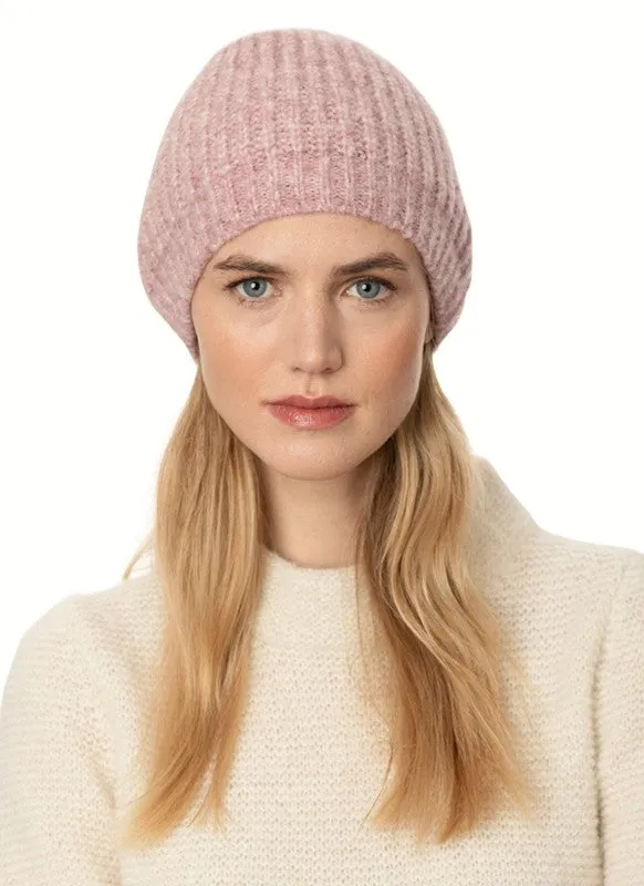 Slouchy Ribbed Hat - Pink - Fisherman Out of Ireland