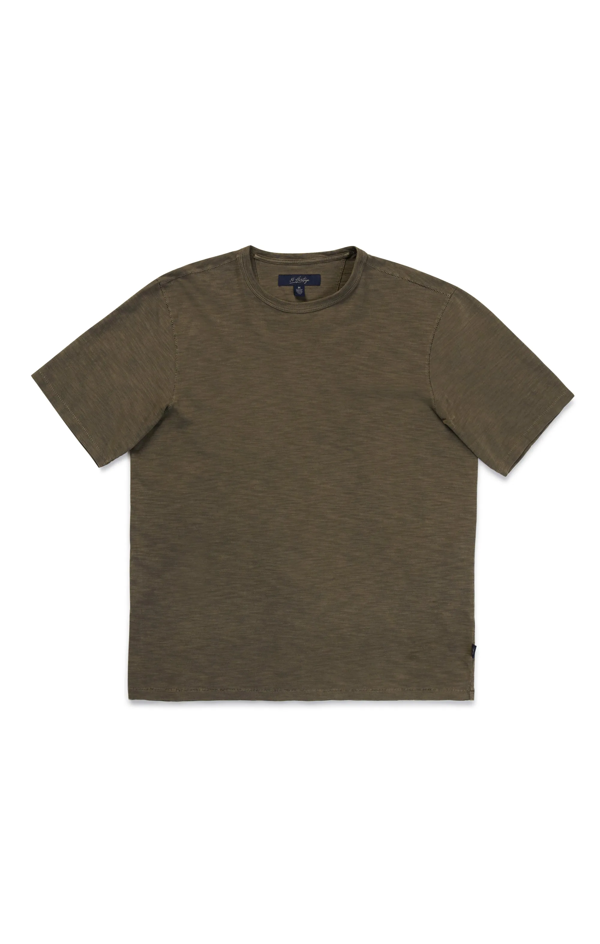 Slub Crew Neck T-Shirt in Wren