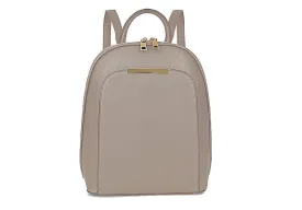 SMALL MULTI COMPARTMENT CROSS BODY BACKPACK WITH TOP HANDLE - LIGHT GREY