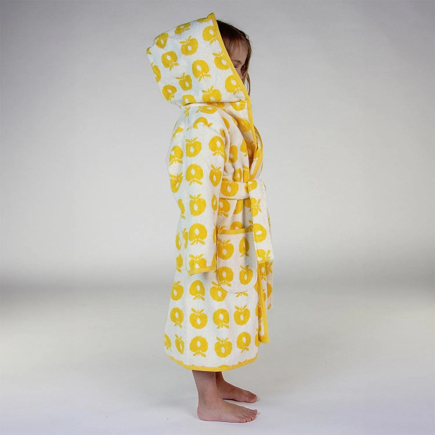 Småfolk Yellow Bathrobe Med Æbler