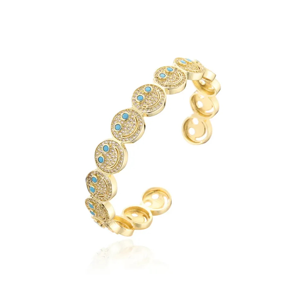 Smiley Gold Plated Bracelet