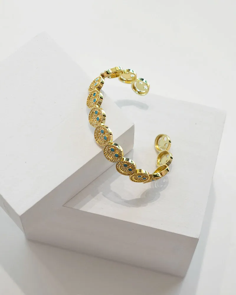 Smiley Gold Plated Bracelet