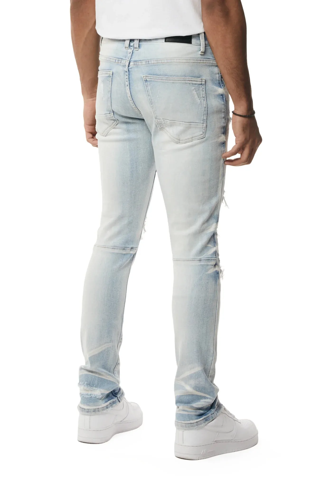 Smoke Rise - Vintage Washed Slim Fit Jeans (Santo Blue)